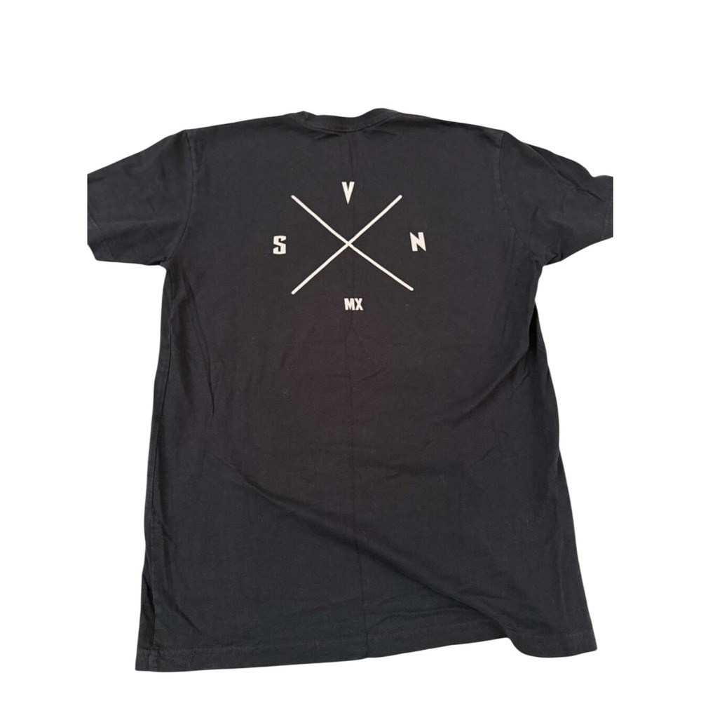Seven MX Black Graphic Crew Neck T-Shirt Size Medium